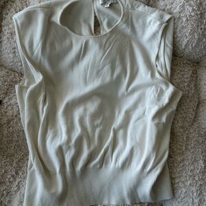 Banana Republic Cream Sleeveless Blouse